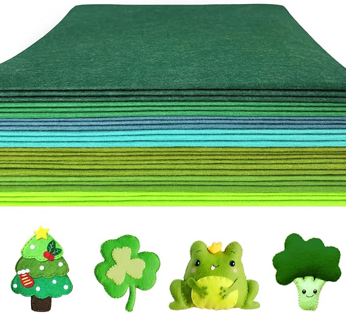 24 Pcs 11.8 x 35.4 Inch Wool Blend Felt Sheets