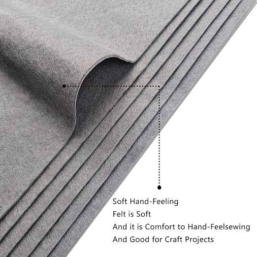 Jtnohx Self Adhesive Felt Sheets, 12 Pieces Felt Fabric