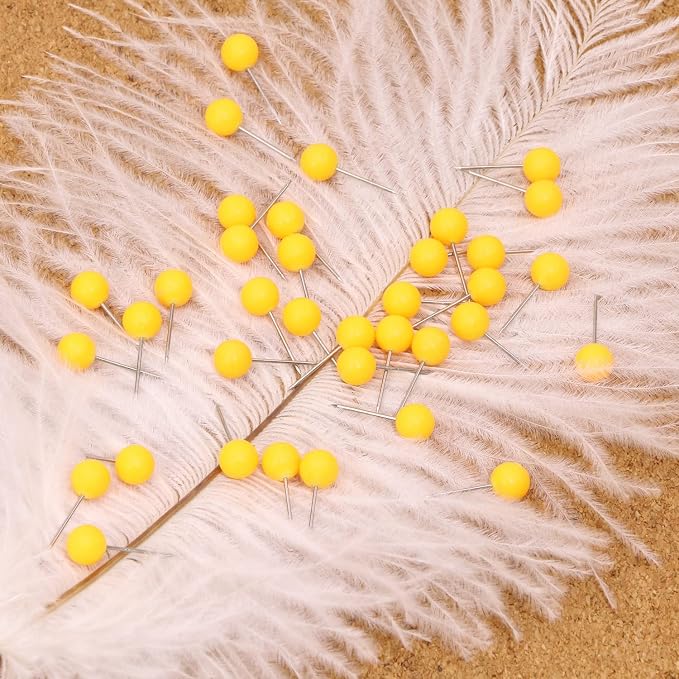 Tupalizy 100PCS 1/4 Inch Small Round Head Map Tacks Pins