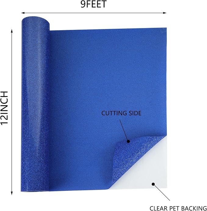 HTVVETUR Glitter HTV Vinyl Rolls Heat Transfer Vinyl