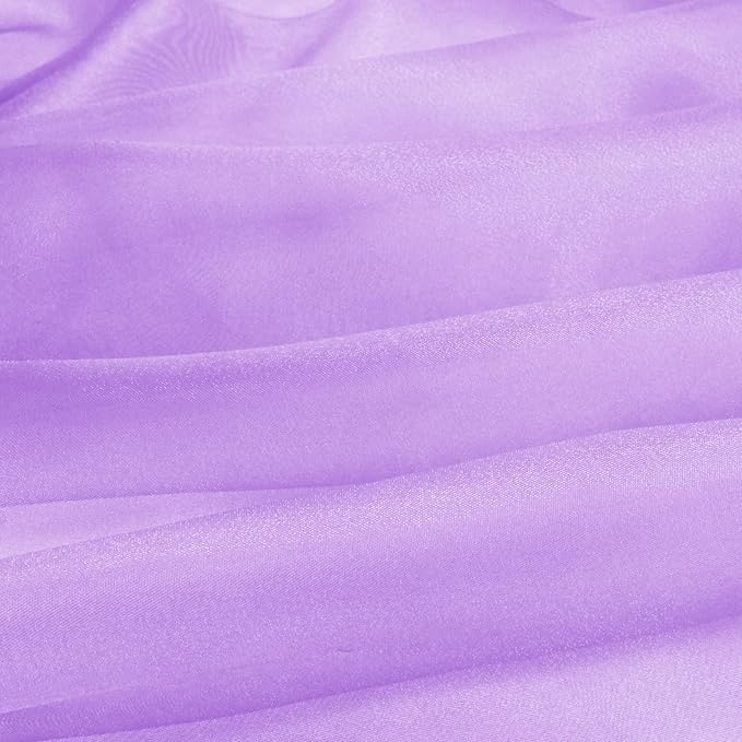 VACVELT Light Purple Sheer Organza Fabric by The Yard 60" Wide |