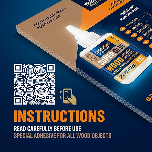 WoldoClean Super Glue for Wood 50g Extra Strong Gel