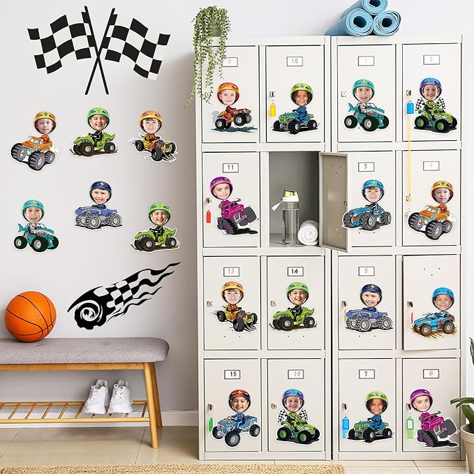 60pcs Automobile Theme DIY Cutouts Racing Car Bulletin Board Decorations Set
