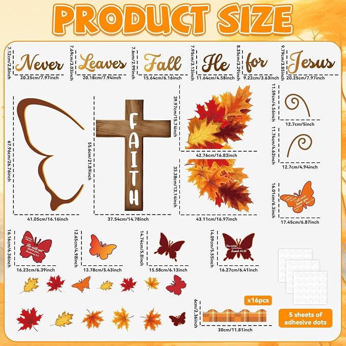 Religious Fall Bible Butterfly Bulletin Board Set Fall