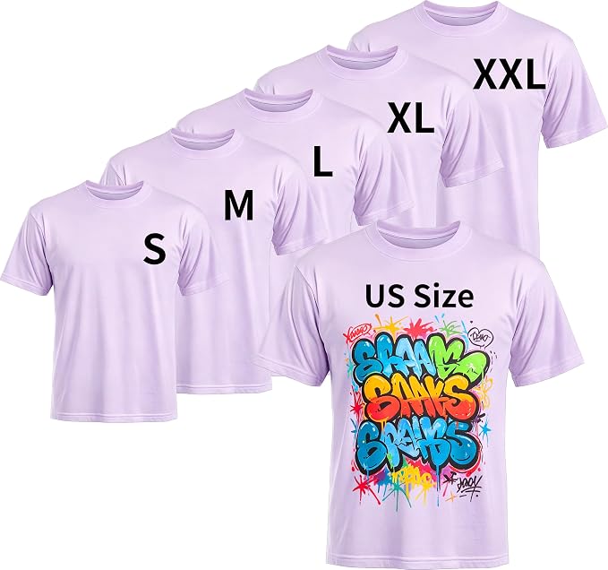 Joyclub 5 PCS Unisex Sublimation Blanks Bulk Polyester T Shirts
