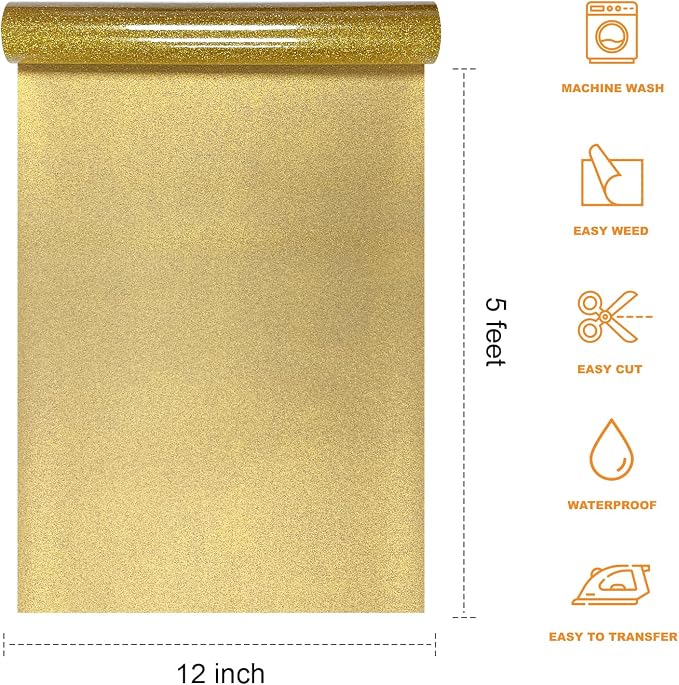 Glitter HTV Heat Transfer Vinyl Rolls