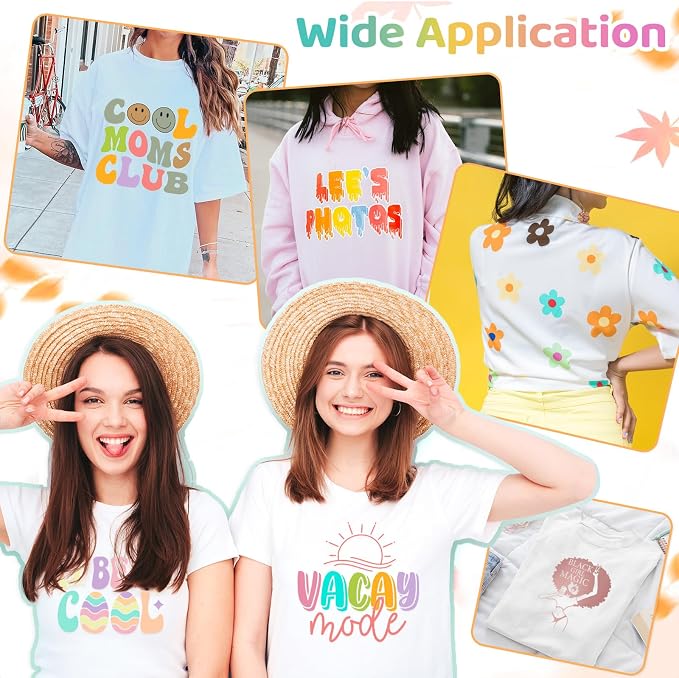 WRAPXPERT Pastel HTV 20 Packs Heat Transfer Vinyl Bundle, Boho Color Iron on