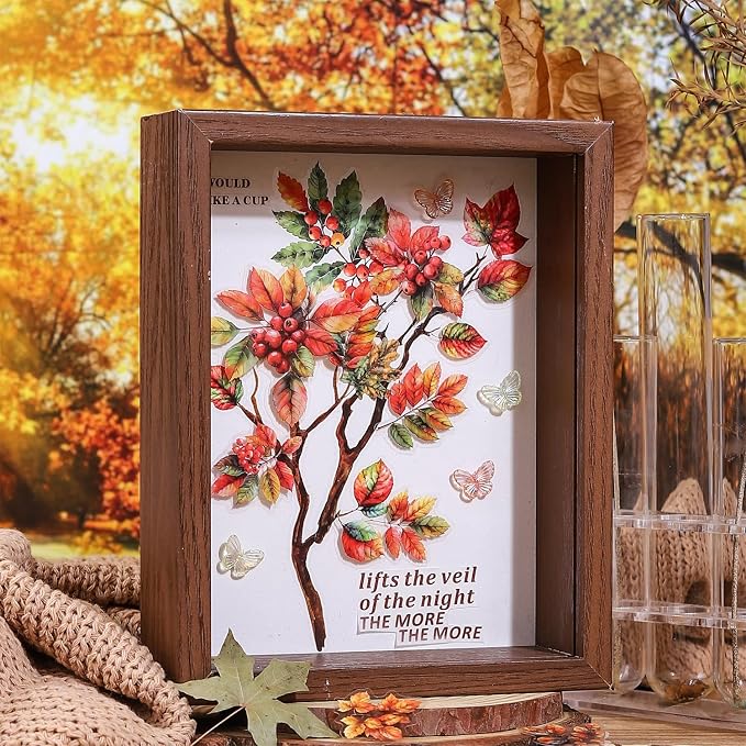 Foliage PET Sticker Set, Journaling, DIY Crafts, and Art Supplies