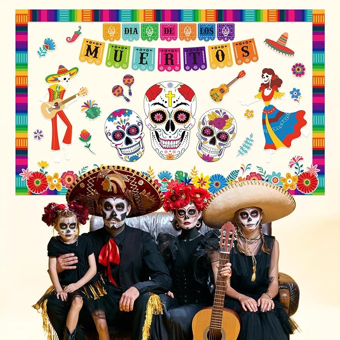 Dia De Los Muertos Bulletin Board Decorations Day of The Dead Altars Decor