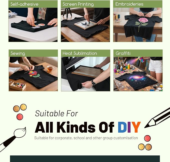 Joyclub 5 PCS Unisex Sublimation Blanks Bulk Polyester T Shirts