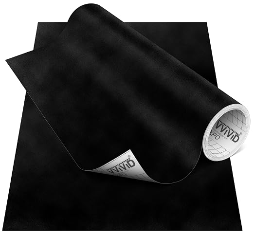 VViViD DECO65 Suede Black Permanent Adhesive Craft Vinyl
