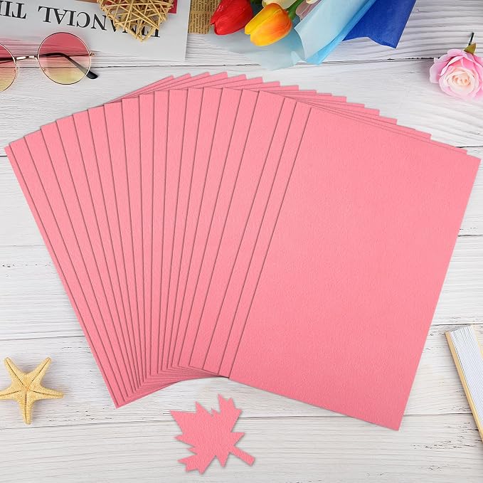 NACHLYNN 20Pcs Self Adhesive Felt Fabric Sheets 7"x11.5" /18x29cm Sticky Back