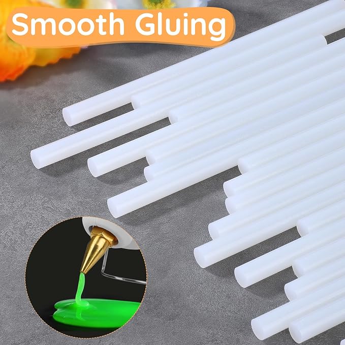 Glow in the Dark Glue Sticks, 72 Pack 0.43"x8" Full Size Hot Glue Sticks
