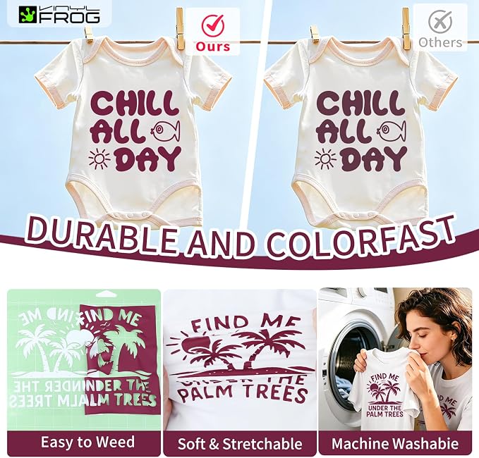 VINYL FROG Burgundy Heat Transfer Vinyl Roll 12" x5ft Matte HTV Vinyl | Maroon