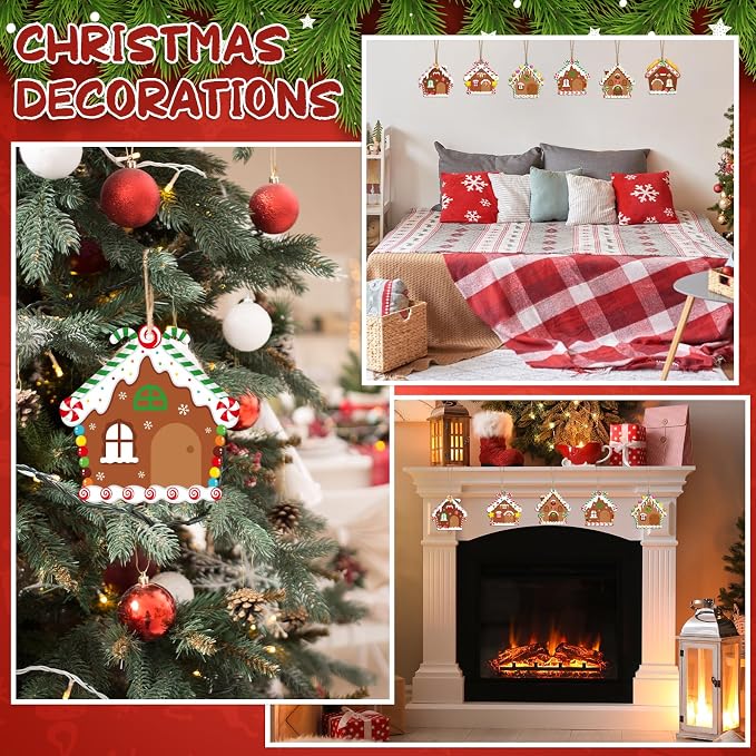 COCHIE Wooden Christmas Ornaments to Paint