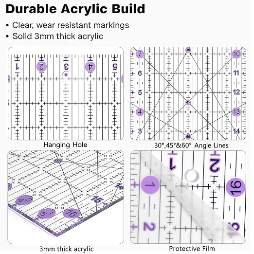 Sewing Ruler, 6“ * 17” Quilting Rulers, Acrylic Ruler, Cutting Ruler