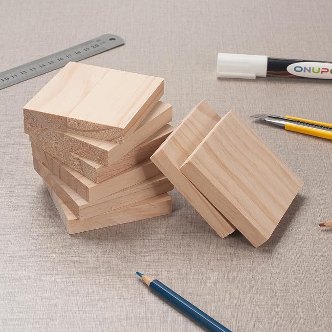3″ X 3″ Wood Squares Wooden Blocks