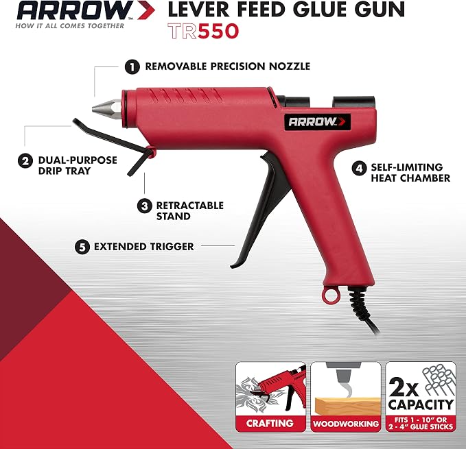 Arrow TR550 Heavy Duty Professional Electric Hot Melt Glue Gun