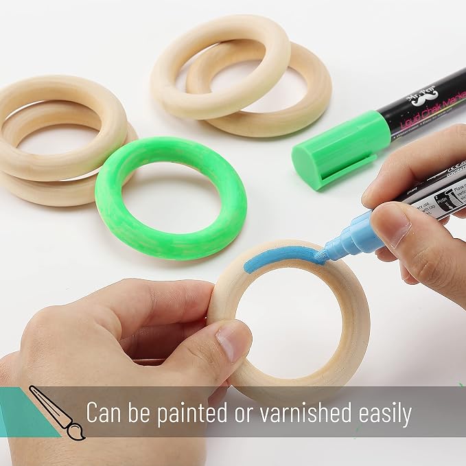 Mr. Pen- Wooden Rings, 10 Pack, Wooden Rings