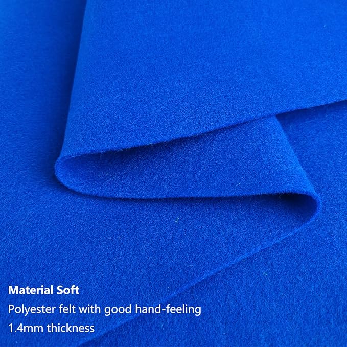 Jtnohx Color Felt, 1 Square Yard Felt Fabric, 1.4mm Thickness Flexible Craft