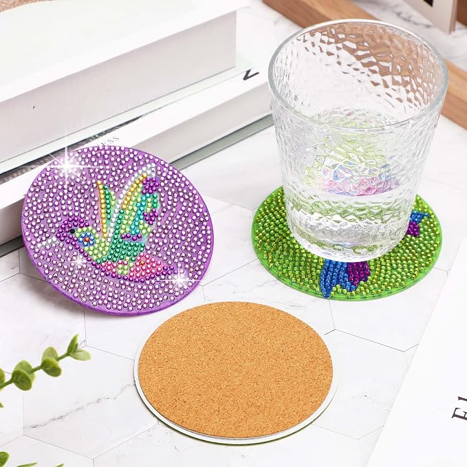 UPINS DIY Kit, Diamond Art Painting Coasters