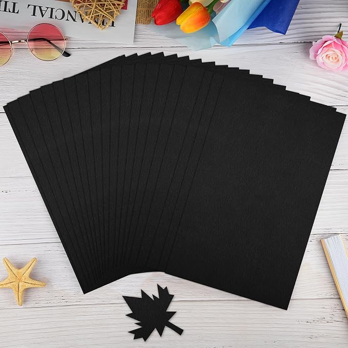 NACHLYNN 20Pcs Self Adhesive Felt Fabric Sheets 7"x11.5" /18x29cm Sticky Back