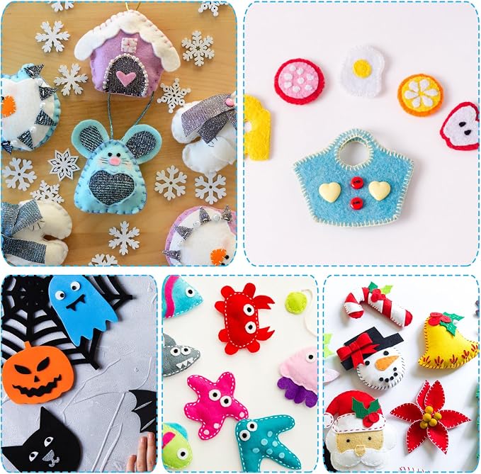 Felt Sheets for Crafts 9PCS 11.8 * 7.9in Wool Stiff Felt Sheets Soft Fabric