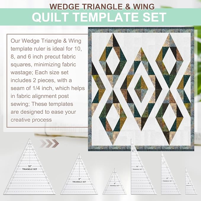 Kigley 3 Set Tall Triangle Rulers