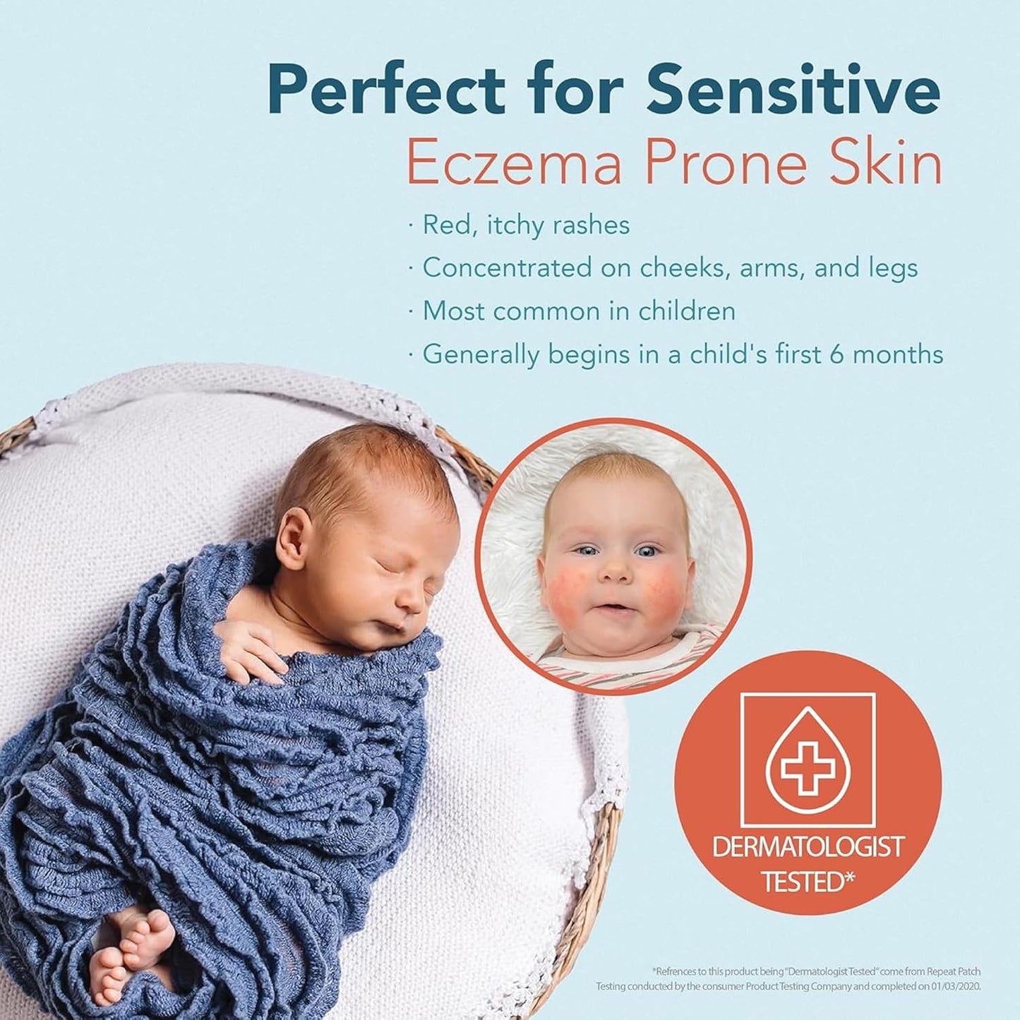 Happy Cappy Moisturizing Cream - Baby Cream for Eczema-Prone Skin, Dry Skin Lotion for Infants, Toddlers, & Kids, Pediatrician-Formulated, Sulfate Free - Travel-Size Packets, 1 Fl Oz (Pack of 8)