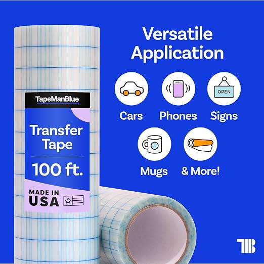 TapeManBlue Clear Transfer Tape