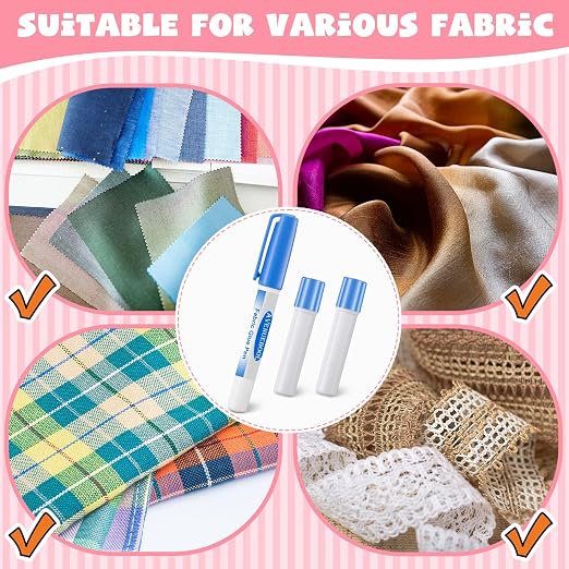Fabric Glue Pen with Refill, 1 Pack