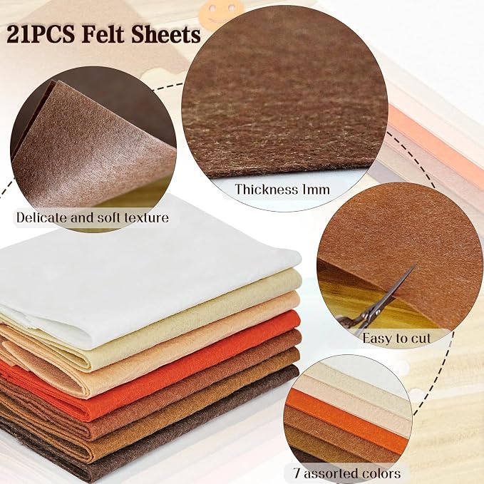 Felt Fabric Sheets 8 x 12 Inches, Soft Felt Paper