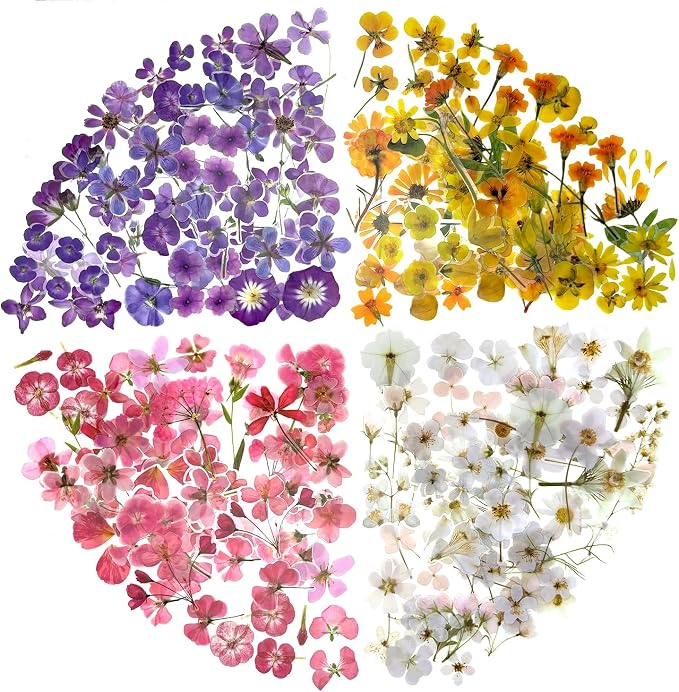 160 Pcs Transparent Flower Stickers