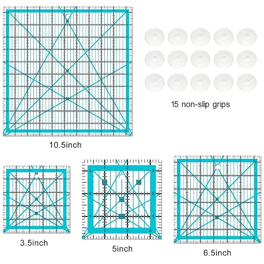 Quilting Rulers 4 Square Ruler Quilting Templates, Quilting Ruler Acrylic Rulers