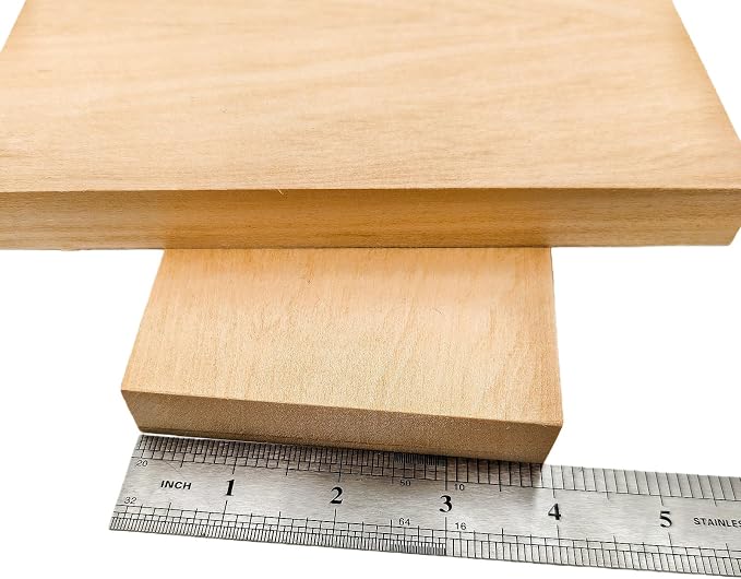 2PCS Unfinished Basswood Blocks