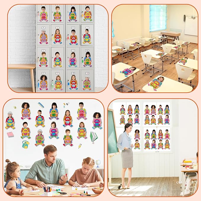 gisgfim 80Pcs Backpack Cutouts Back to School Decorations Bulletin Board