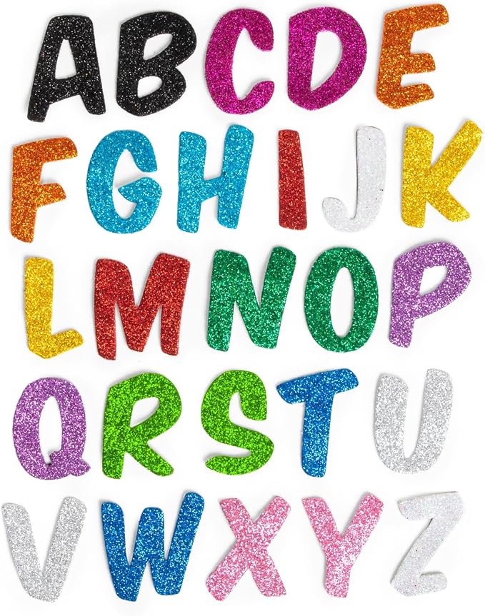 Bright Creations Foam Sparkle Alphabet Letter Stickers