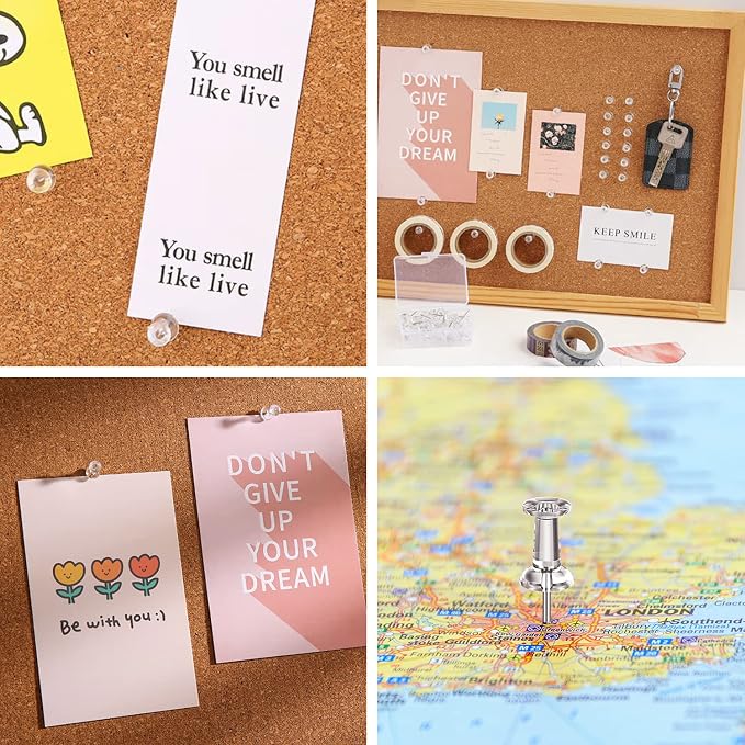 400Pcs Push Pins, Stick Pins Thumb Tacks