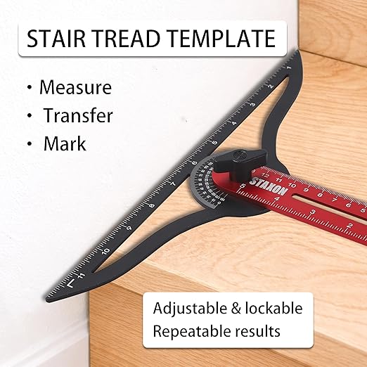 Stair Tread Template Tool – Stair Tread Gauge, Hidden Screw Slide Rail Stair