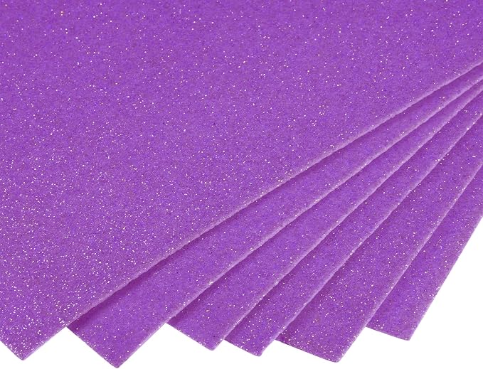 uxcell Purple Shiny EVA Foam Sheets 11 x 8 Inch 2mm Thick