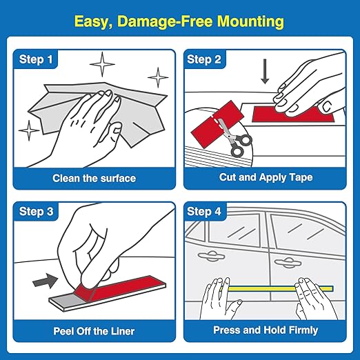 Tapsi Double Sided Tape Heavy Duty, 2 Rolls Automotive Foam Mounting Tape 0.4in