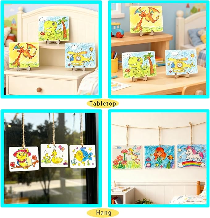 10pcs Wooden Ornaments to Paint