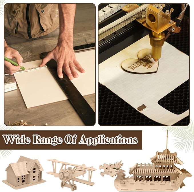 Sasylvia Balsa Wood Sheets 12 x 20 x 1/16 Inch Basswood Sheets