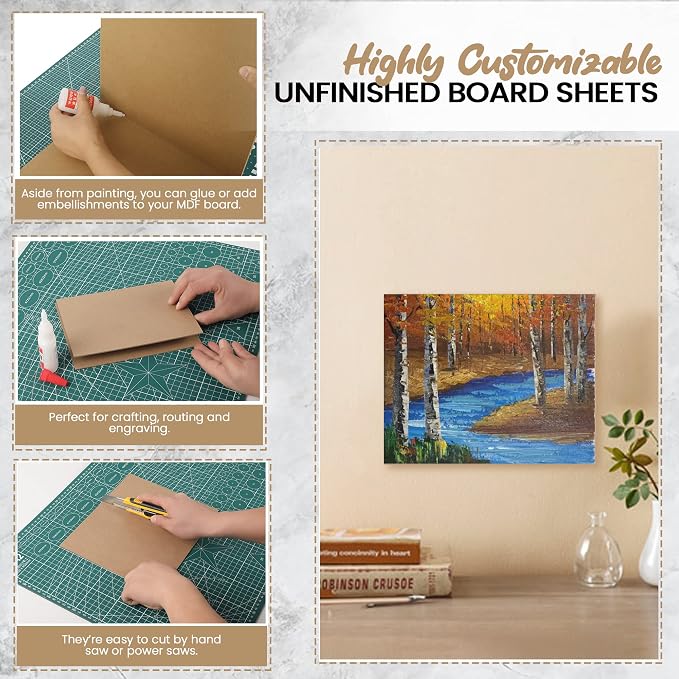 CalPalmy 8” x 10” MDF Boards - 2mm Thick Boards