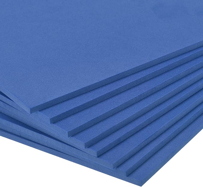 uxcell Blue EVA Foam Sheets 10 x 10 Inch 5mm Thickness