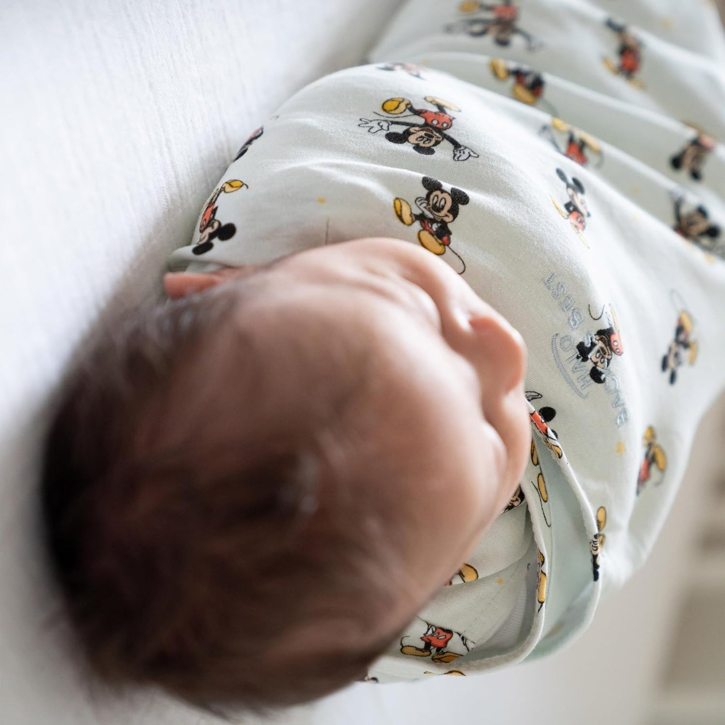 HALO Disney Baby 100% Cotton Sleepsack Swaddle, 3-Way Adjustable Wearable Blanket, TOG 1.5, Mickey Fun, Small, 3-6 Months