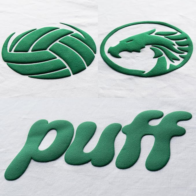 Aoder Green Heavy Duty Puff Vinyl Heat Transfer