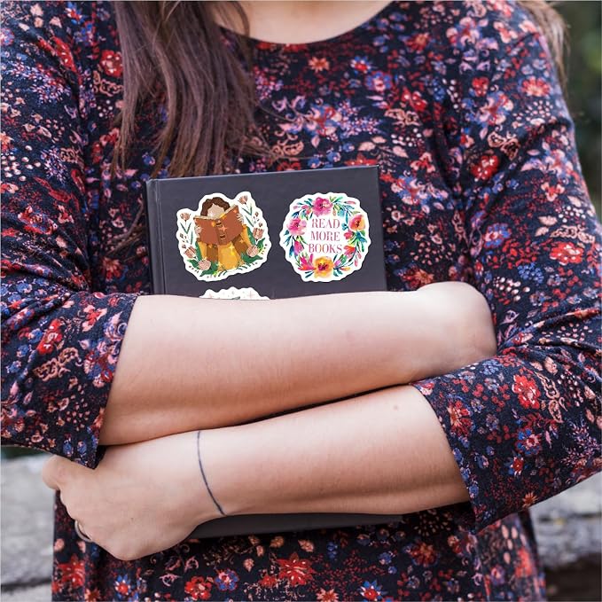 Glitter Reading Stickers for Bookish Adults, Reading Rewards for Students