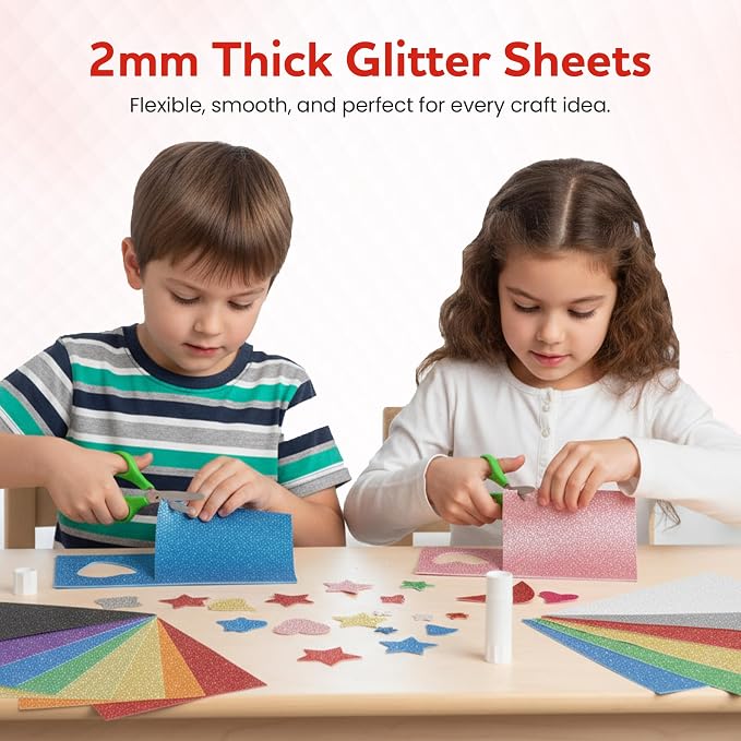 Self-Adhesive Glitter EVA Foam Sheets