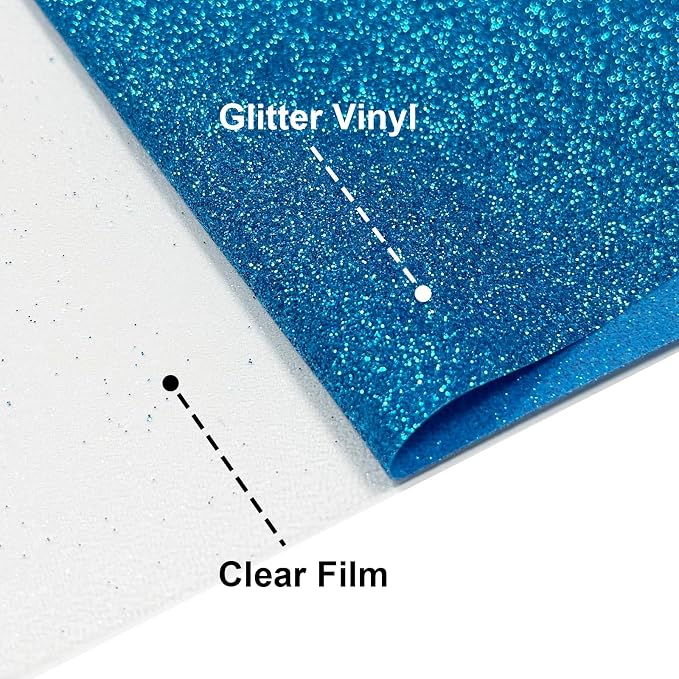 Glitter Iron On 12in X 5ft, HTV Heat Transfer Vinyl | Glitter HTV Easy to Cut &